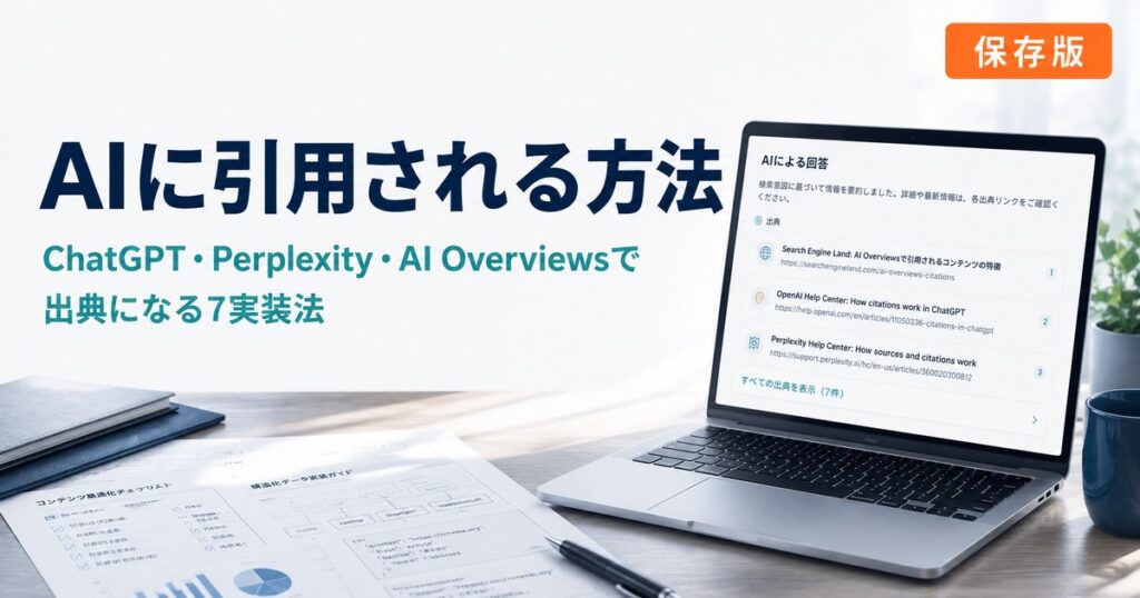 AIに引用される方法 完全ガイドのアイキャッチ