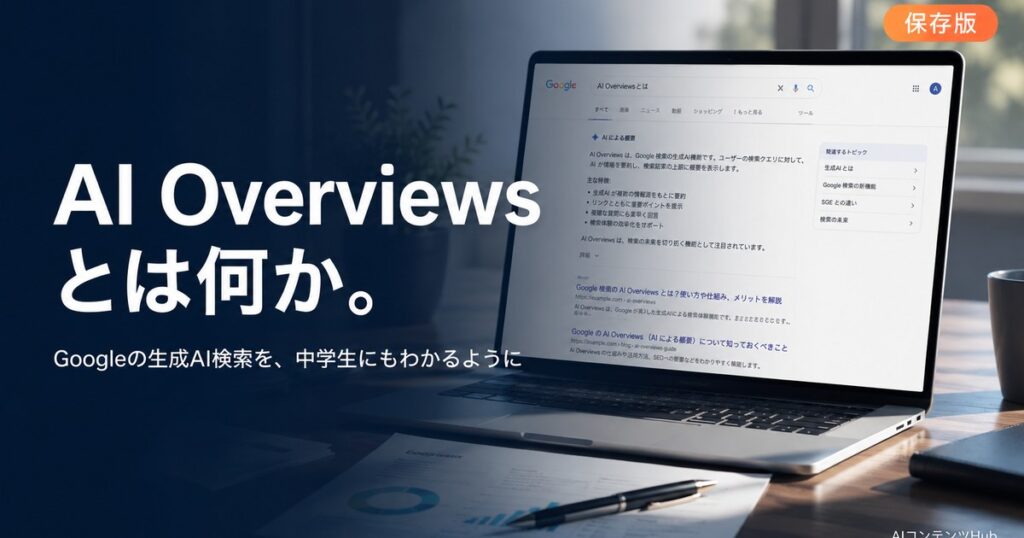 AI Overviews とは 完全ガイドのアイキャッチ