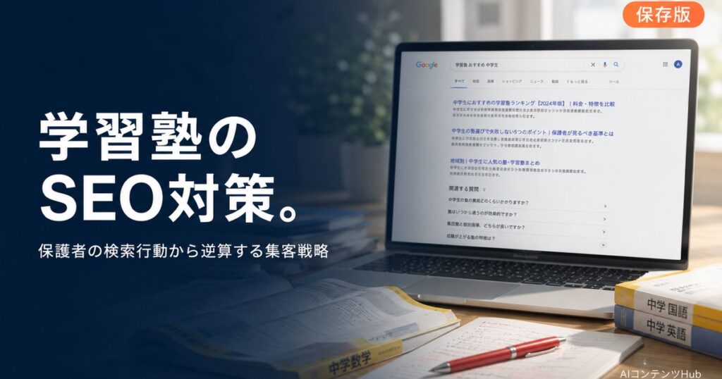 学習塾 SEO対策 完全ガイドのアイキャッチ