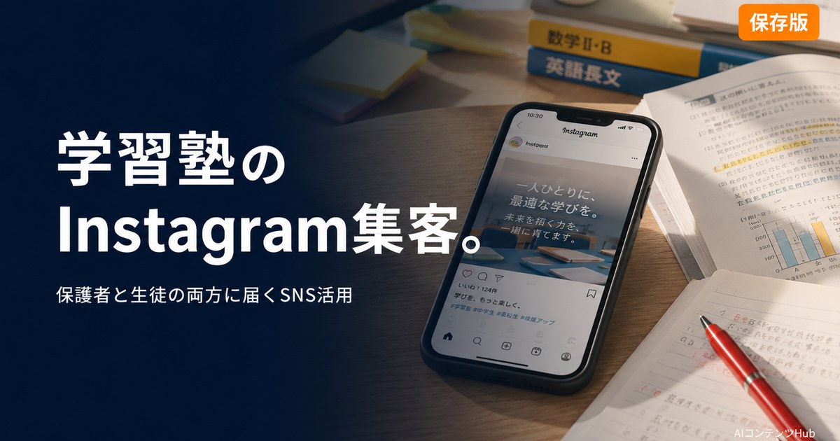 学習塾 Instagram集客のアイキャッチ