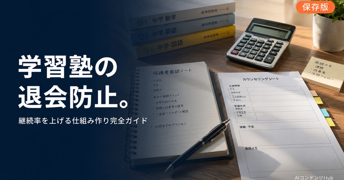 学習塾 退会防止 完全ガイドのアイキャッチ