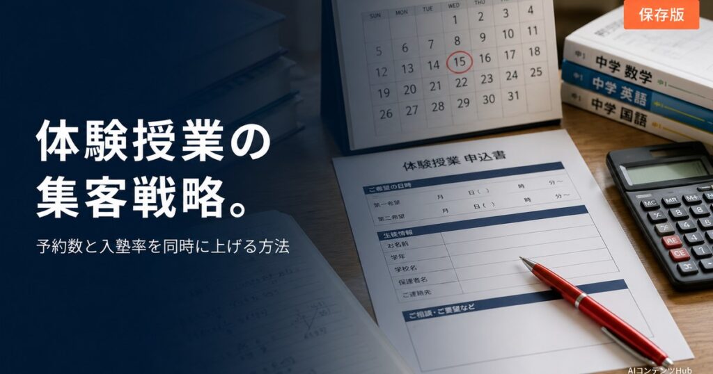学習塾 体験授業集客のアイキャッチ