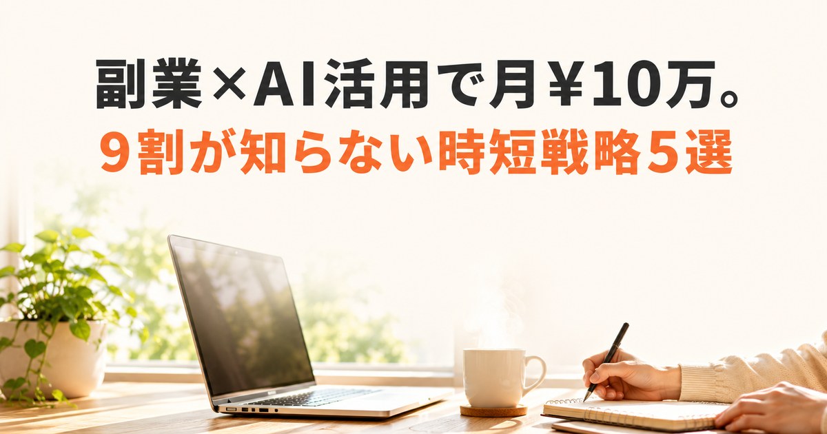 副業でAIを活用して時短・収益化する方法を解説する記事のアイキャッチ画像