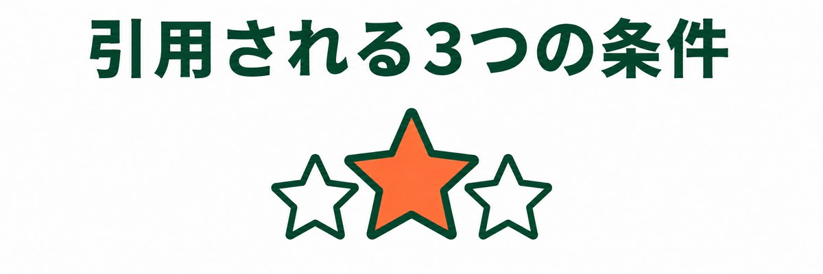 引用される3つの条件