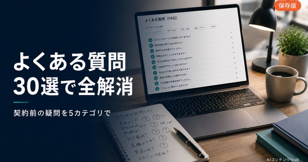 AIコンテンツHub よくある質問30選