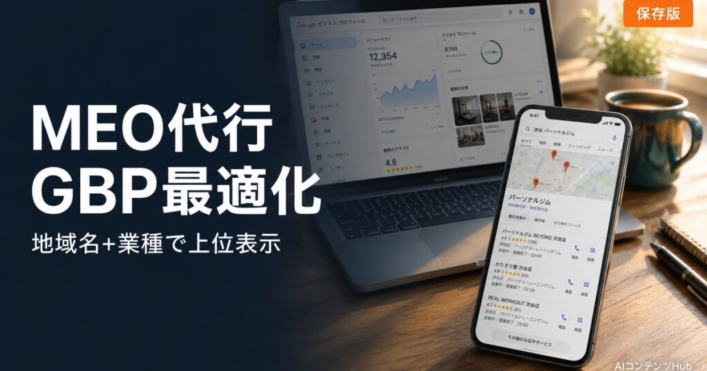 AIコンテンツHubのMEO代行サービス
