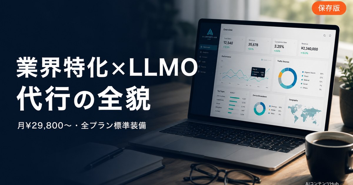 AIコンテンツHubとは|業界特化×LLMO代行